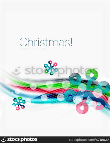 Wave with snow background. Translucent wave with snow. New Year abstract background