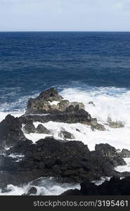 Waves breaking on the beach, Kehena Beach, Big Island, Hawaii Islands, USA