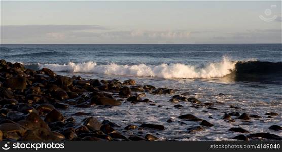 Waves hitting the coast, Punta Suarez, Espanola Island, Galapagos Islands, Ecuador