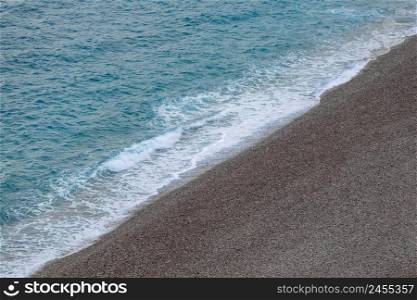 Waves hitting the shore at Antalya Konyaalt? beach