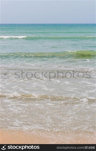 waves in the frame, sea landscape orientation vertical