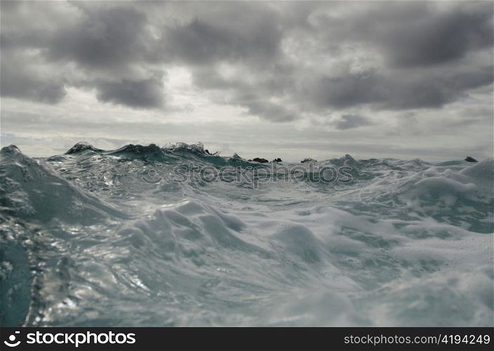 Waves in the Pacific Ocean, Playa Ochoa, San Cristobal Island, Galapagos Islands, Ecuador
