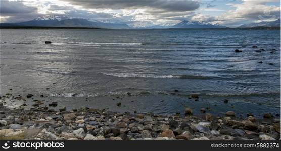 Waves in the Pacific ocean, Puerto Natales, Patagonia, Chile