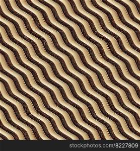 Waves seamless textile pattern 3d illustrated