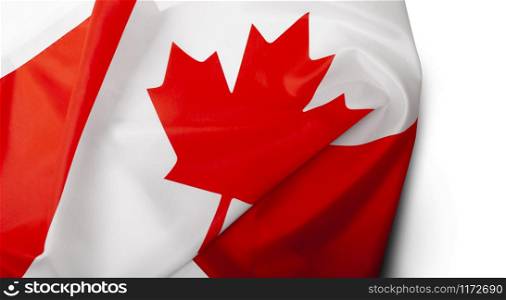 Waving Canada flag isolated on a white background