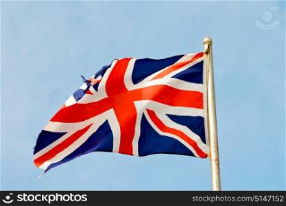 waving flag in the blue sky british colour and wave