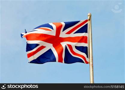waving flag in the blue sky british colour and wave