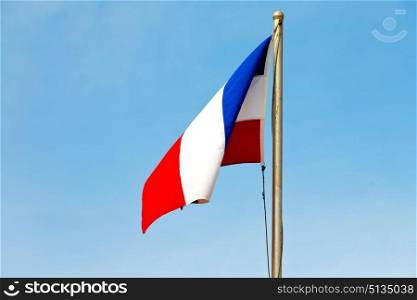 waving flag in the blue sky france colour and wave