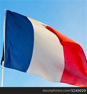 waving flag in the blue sky france colour and wave