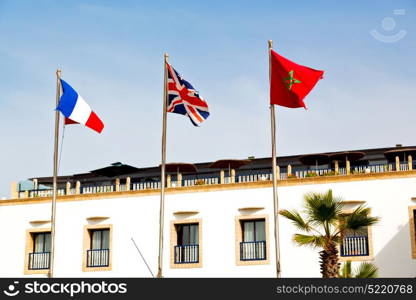 waving flag in the blue sky world colour and wave battlements