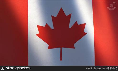 Waving flag of Canada. 3d illustration