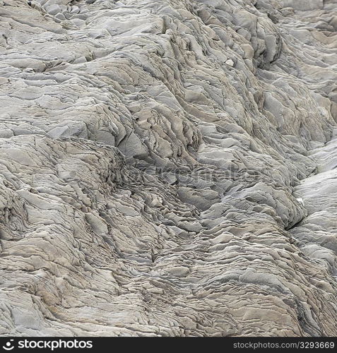 Wavy rock flake geological formation