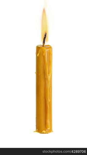 wax candle isolated on white background