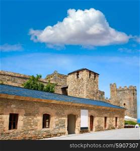 Way of Saint James by Ponferrada Castle El Bierzo of Leon