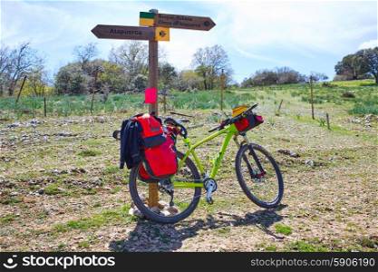 Way of Saint James from Atapuerca to Burgos sign by bike