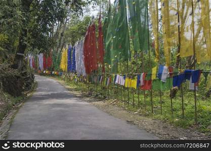Way to Samdruptse or wish fulfilling hill, Sikkim, India
