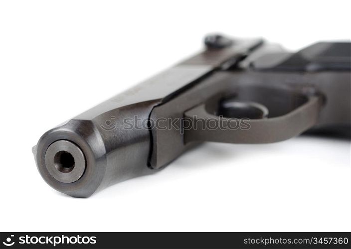 Weapon - Gun closeup on white background