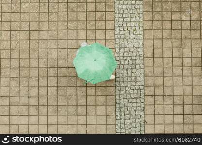 Weather nature atmosphere protection relax concept. Person with umbrella. Someone walking in rain covering himself from water.. Person with umbrella.