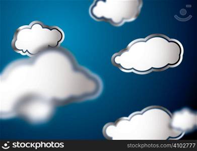 Weather related background showing blured clouds in blue