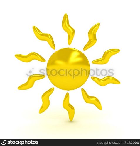 Weather symbol over white background. 3d computer generated image