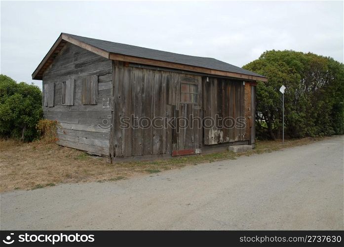Weatherbeaten shack, Half Moon Bay, California