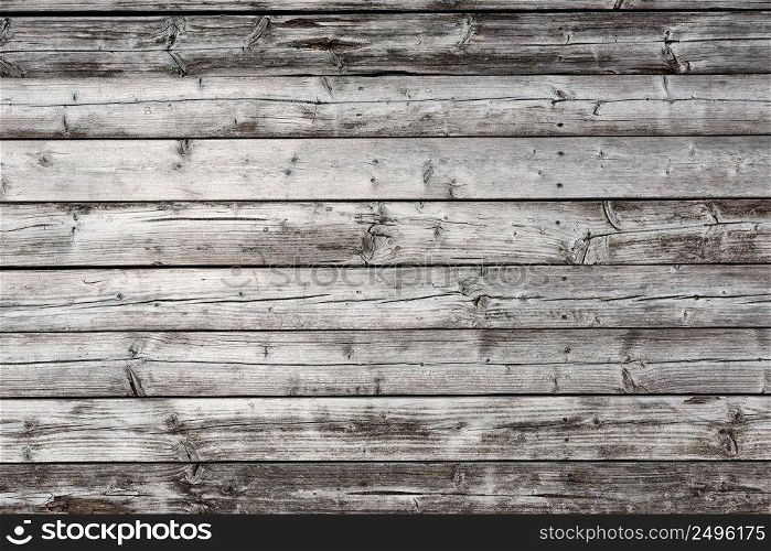 Weathered old wood texture, horizontal planks background
