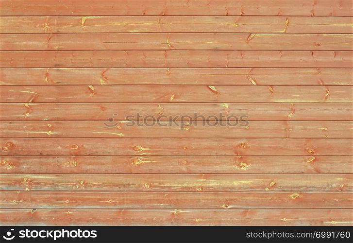 Weathered red wooden wall background