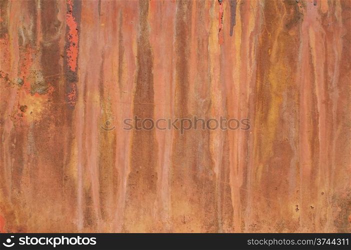 Weathered, rusted and corroded metal surface as background