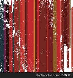 Weathered wall or background with painted, vertical stripes in grunge style