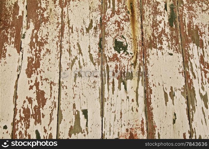 Weathered wooden boards at the beach