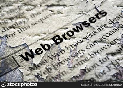 Web browsers grunge concept
