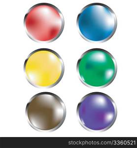 Web buttons, fresh colors set