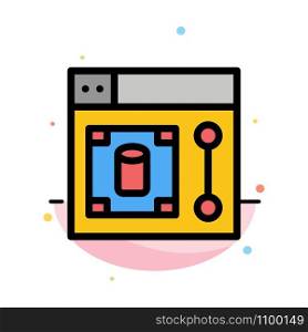 Web, Design, Designer, Tool Abstract Flat Color Icon Template