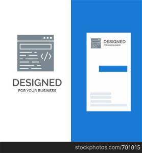 Web, Design, Text Grey Logo Design and Business Card Template