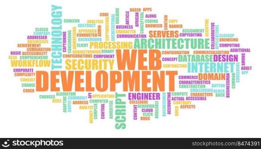 Web Development Career Industry as Business Concept. Web Development