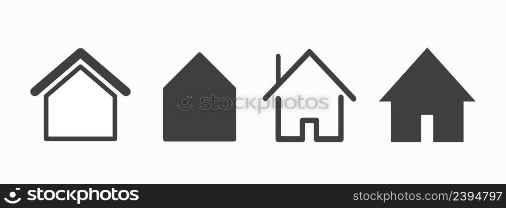 Web home flat icons set for apps and websites. Stock vector. Web home flat icons set for apps and websites