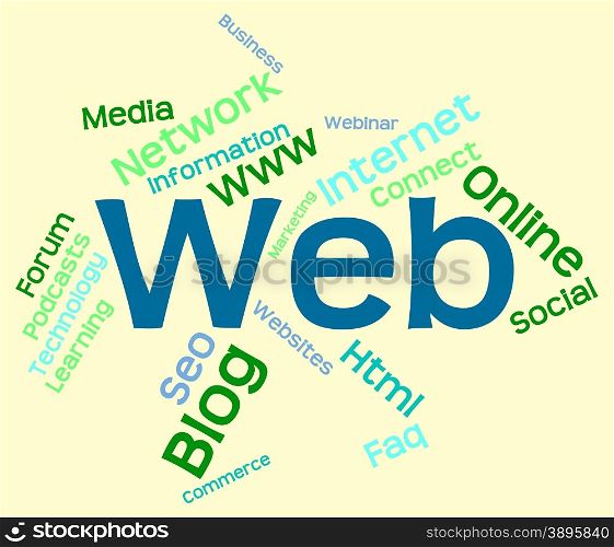 Web Word Meaning Searching Online And Text