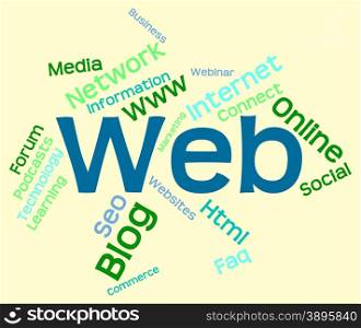 Web Word Meaning Searching Online And Text