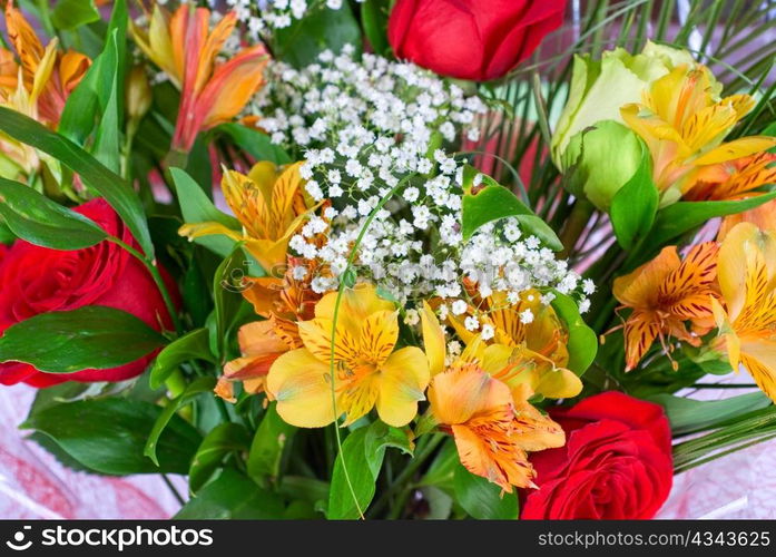 Wedding bouquet closeup