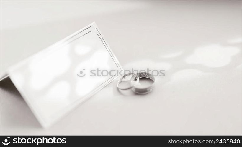 wedding card with weeding ring