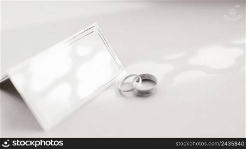 wedding card with weeding ring