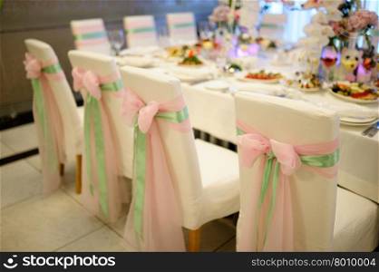 Wedding chairs beautiful decorated with decor agency