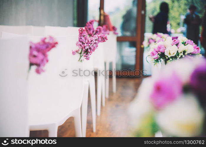 Wedding chairs decoration vintage flowers