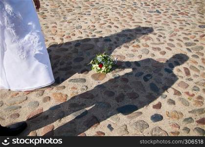 wedding couple shadow