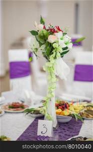 wedding decor at restaurant with all beauty and flowers