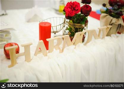 wedding decor harmony at restaurant with all beauty and flowers