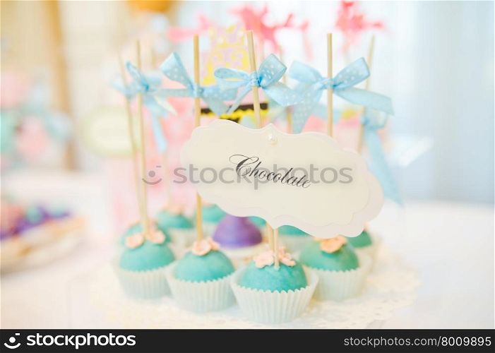 wedding dessert with delicious Cake pops