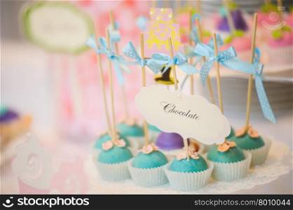 wedding dessert with delicious Cake pops