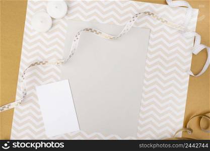 wedding greeting card with wrapping paper