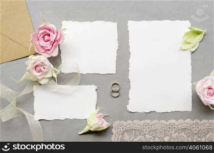 wedding invitations with roses